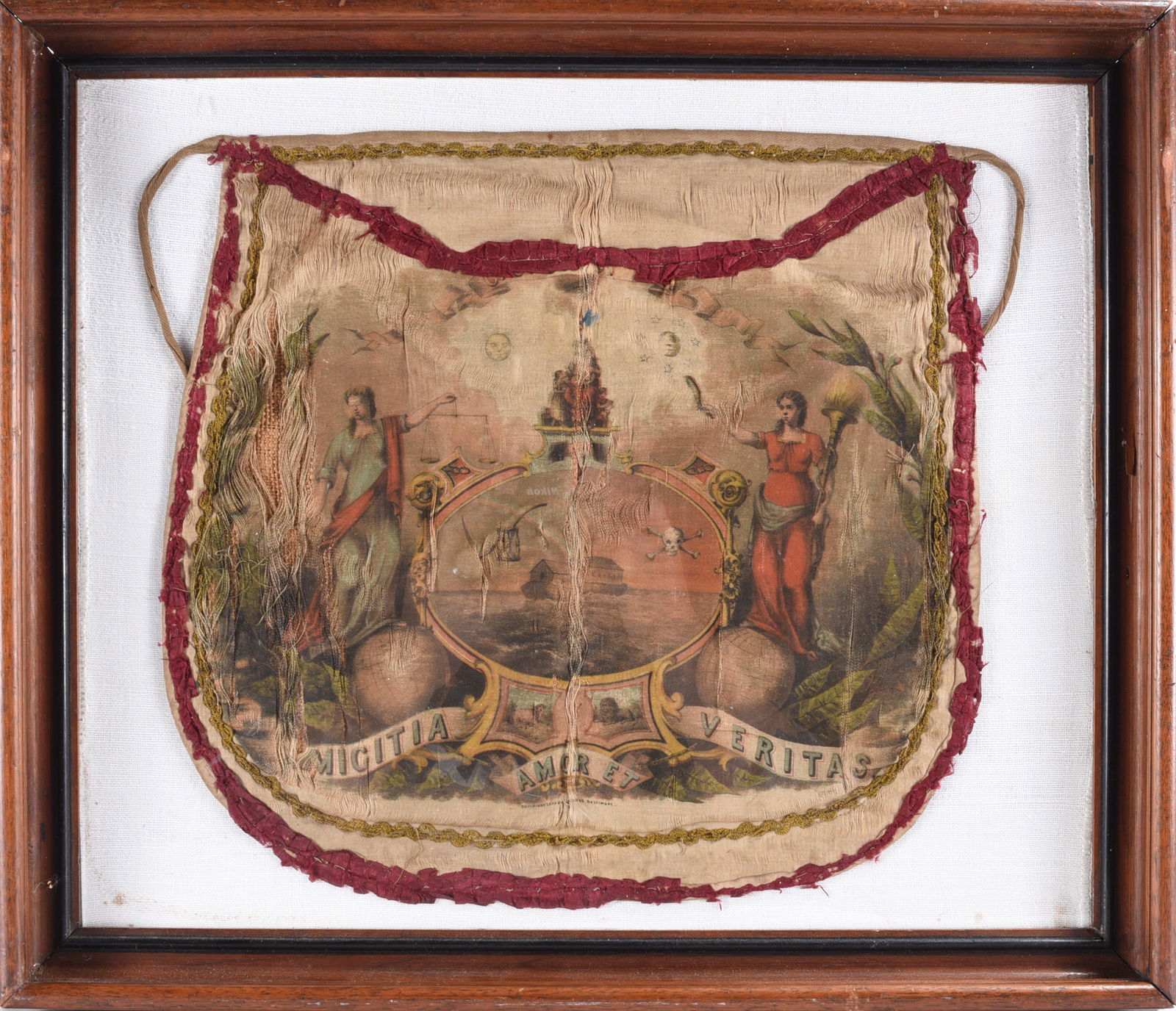 Antique Odd Fellows Ceremonial Apron (1 of 2)