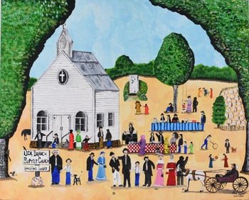 Kevin Burchett Folk Art Painting