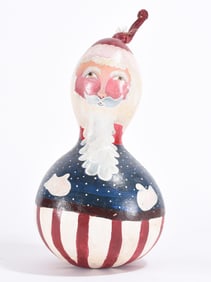 Folk Art Painted Gourd