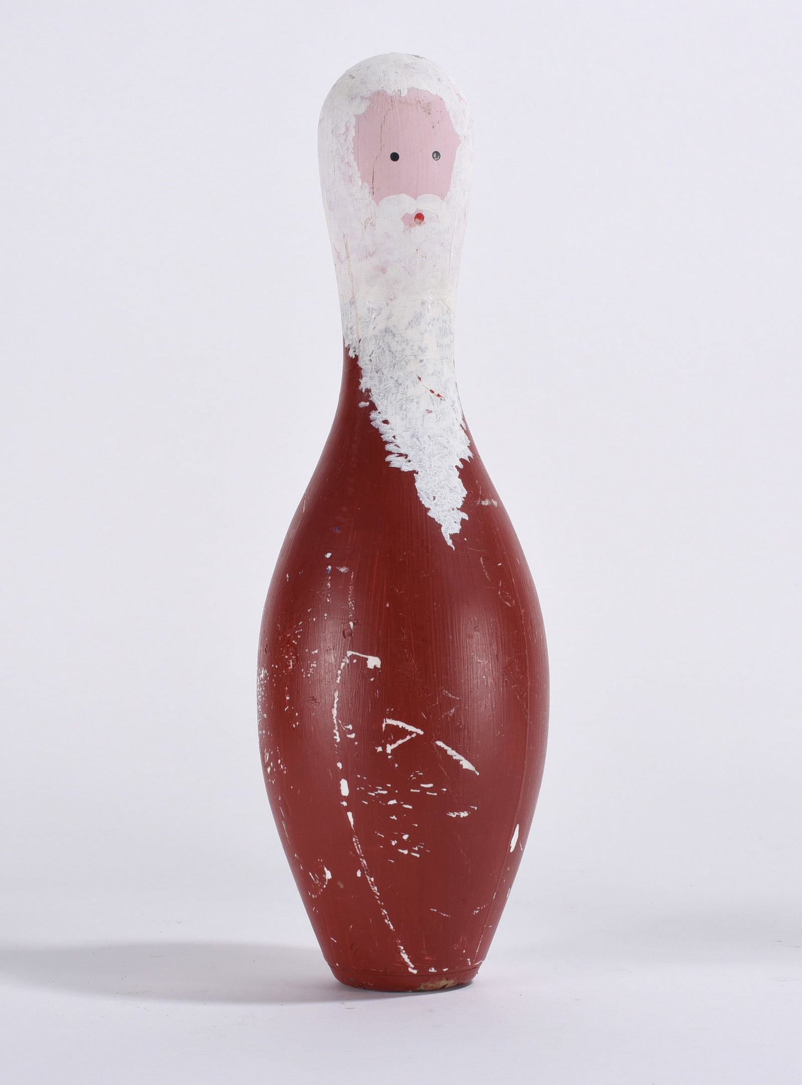 Santa Clause Folk Painted Bowling Pin: bowling pin folk painted, santa clause. 15"