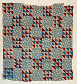 Southern American Textile Quilt Top ca. 1880