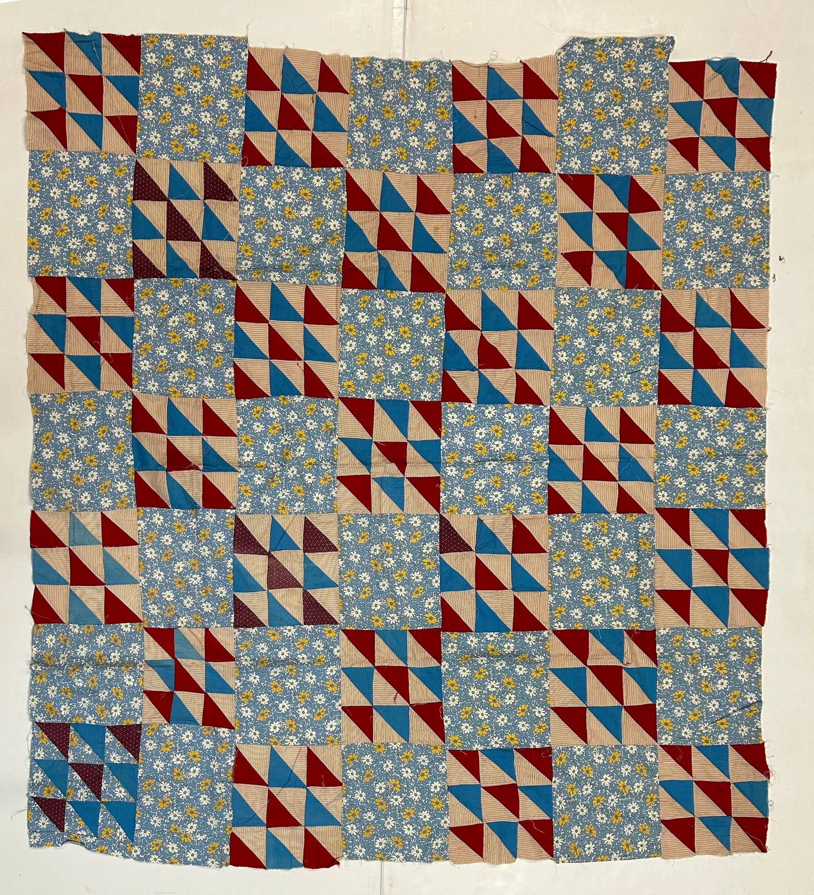 Southern American Textile Quilt Top ca. 1880 (1 of 4)