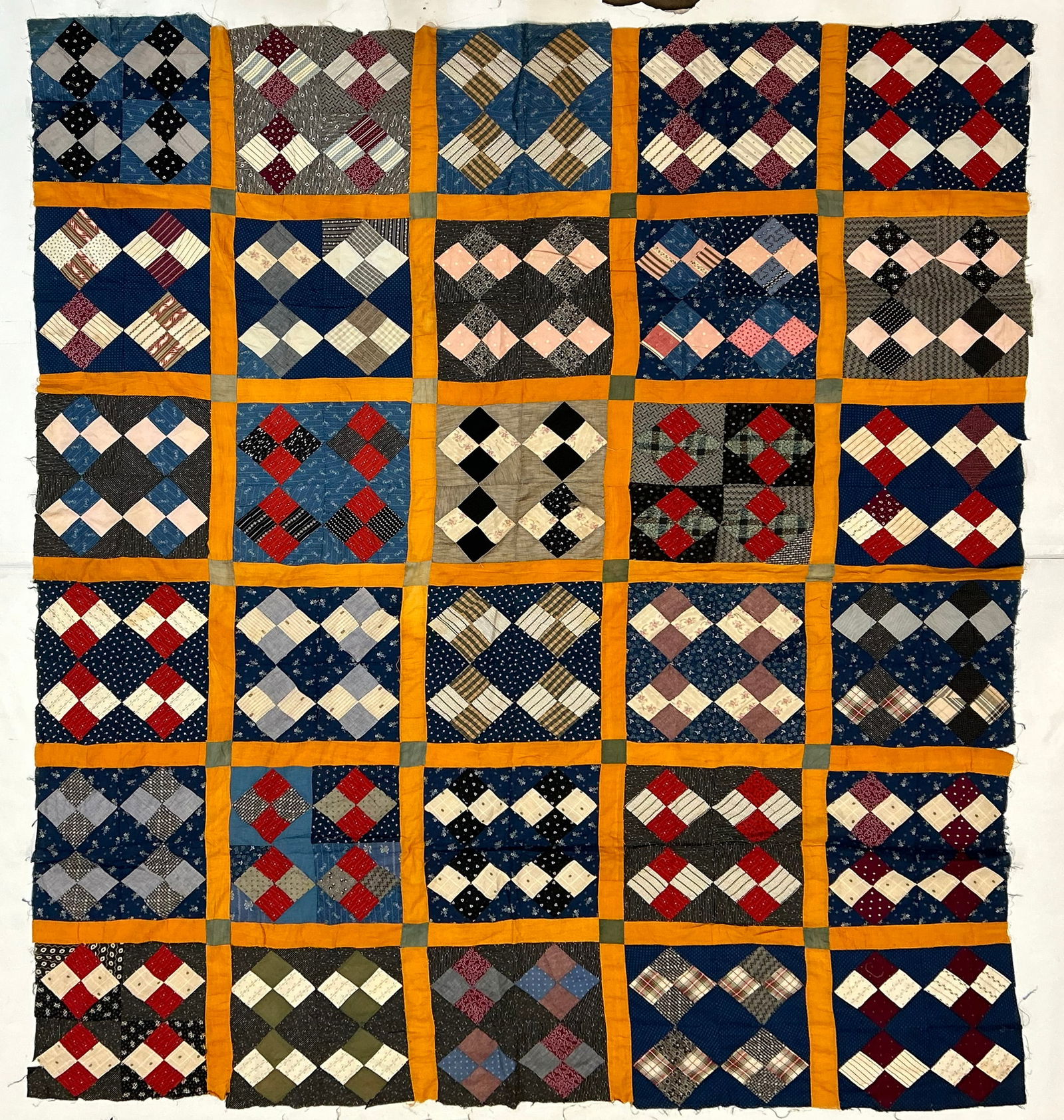 Southern American Textile Quilt Top ca. 1881 (1 of 4)