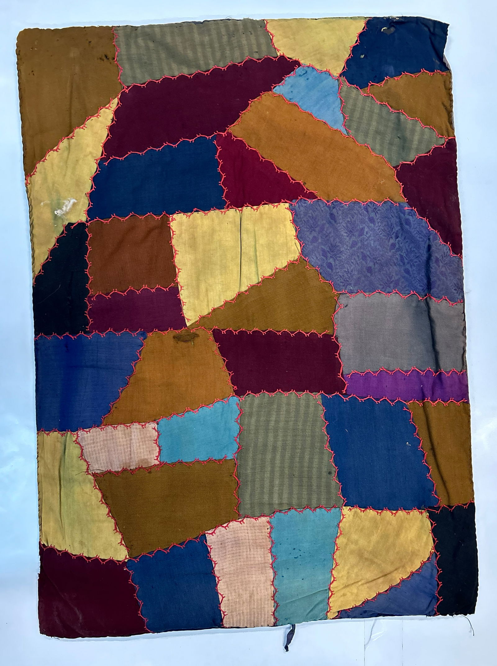 Miniature Doll Crazy Quilt ca. 1890 (1 of 2)