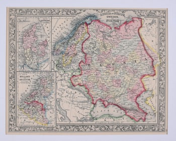 Russia in Europe Map ca. 1860