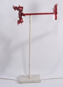 RA Miller Folk Art Whirligig and Stand