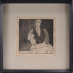 Pencil Signed Print ca. 1900