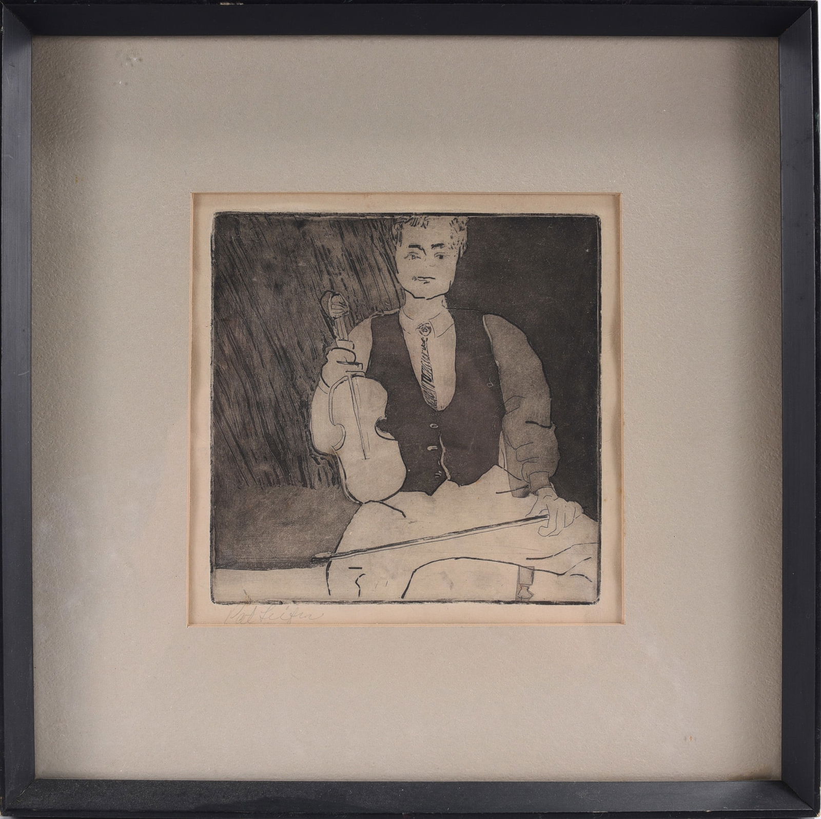 Pencil Signed Print ca. 1900 (1 of 2)