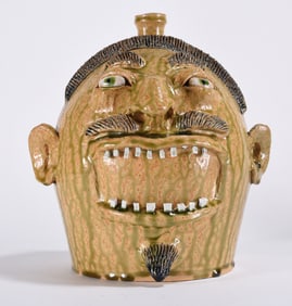 Marvin Bailey Face Jug with Hair