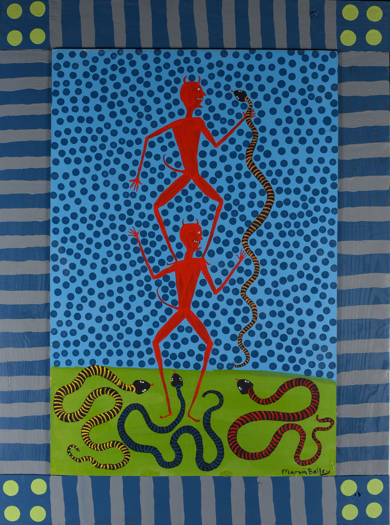 Marvin Bailey Folk Painting 33"x45" (1 of 4)