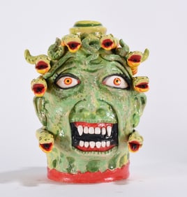 Stacy Lambert Medusa Face Jug