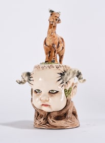 Stacy Lambert Goat Head Baby Doll Figural