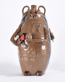 Joe Reinhardt Large Figural Face Jug