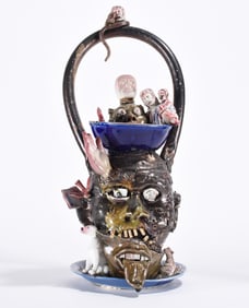 Peter Lenzo Pottery Face Jug