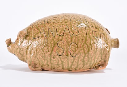 Marvin Bailey Pottery Figural Pig Bottle