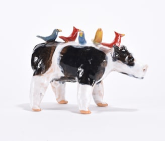 Lynn Bailey Pottery Cow
