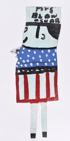 RA Miller Folk Art Tin Cutout Blow Oskar