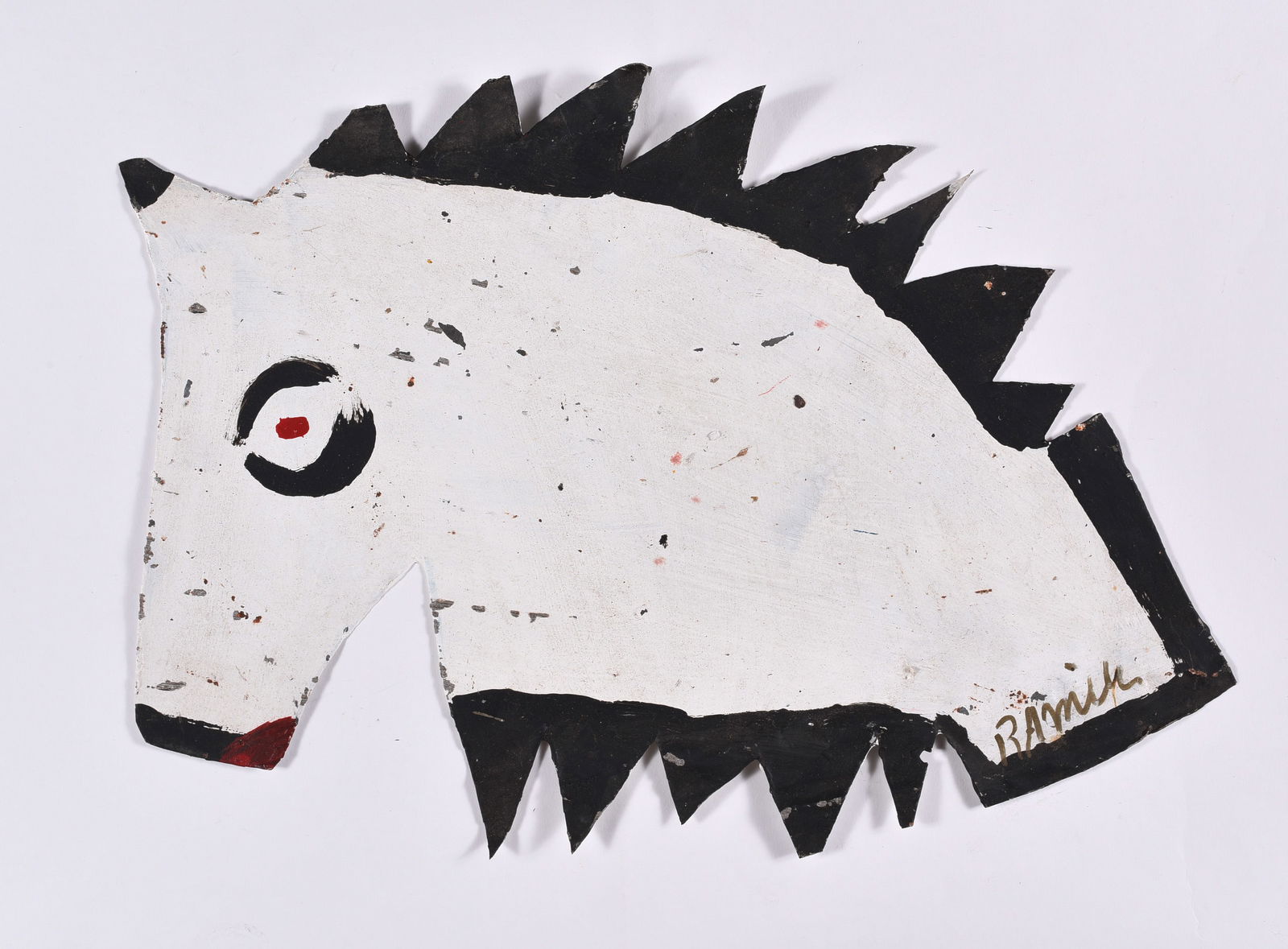 RA Miller Folk Art Tin Cutout RARE Unicorn (1 of 3)