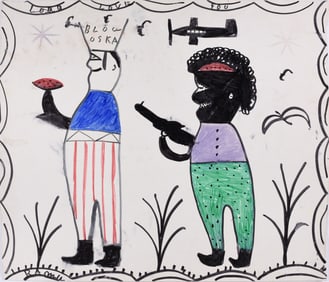 RA Miller Folk Art Drawing