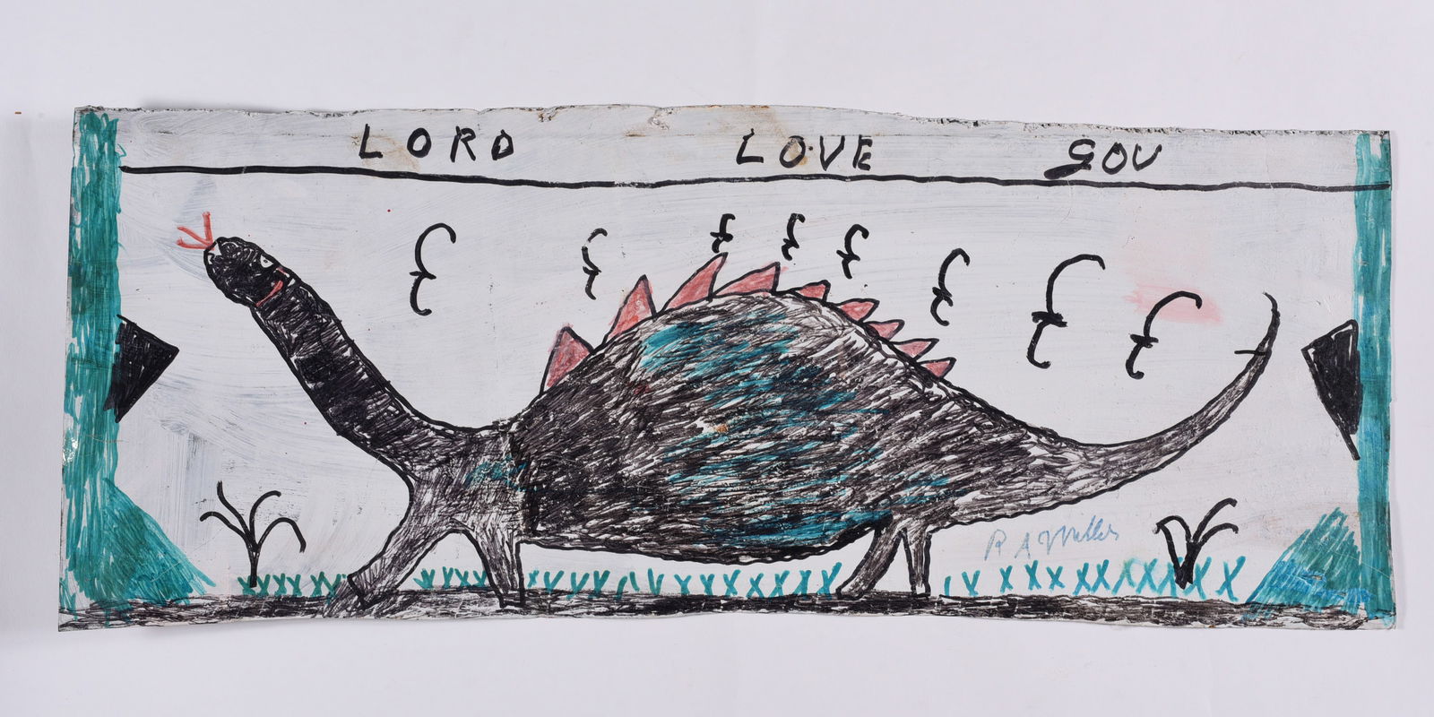 RA Miller Drawing on Roof Tin (1 of 2)