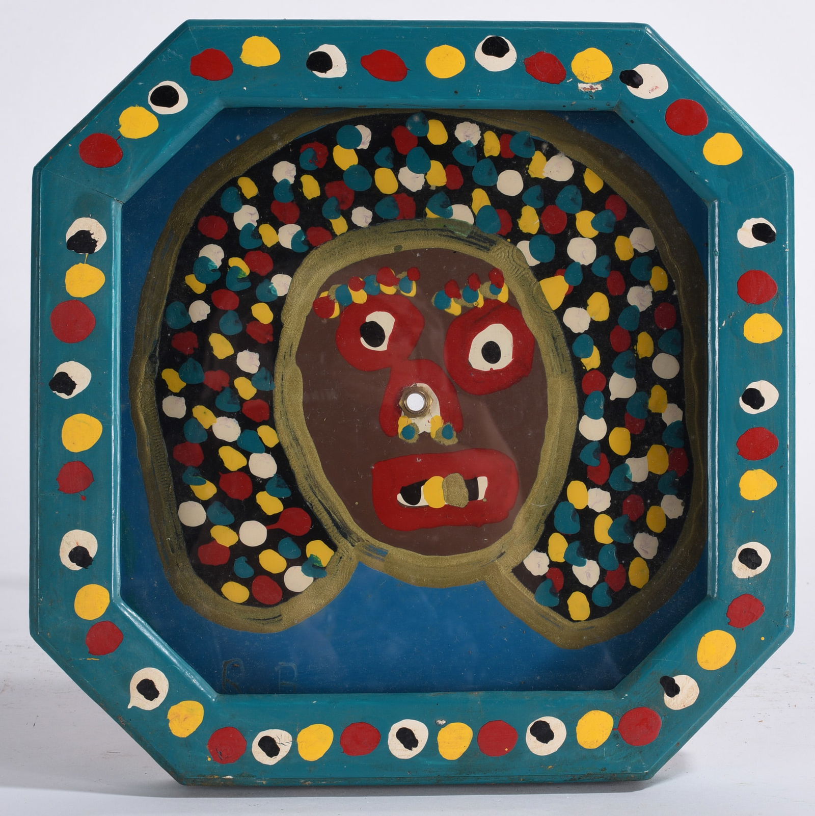 Richard Burnside Folk Art Painted Clock (1 of 2)
