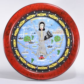 Benny Carter Folk Art Painting Clock