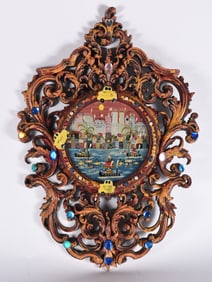 Benny Carter Folk Art Painting Clock