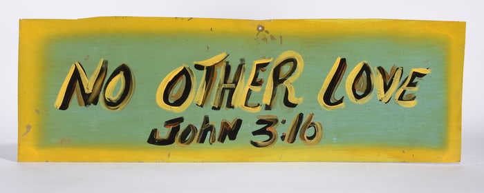 Benny Carter Painted Folk Art Sign