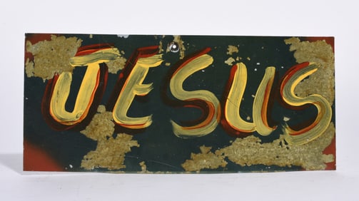 Benny Carter Painted Folk Art Sign