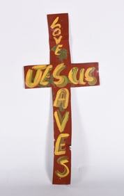 Benny Carter Painted Folk Art  Sign