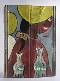 Leonard Jones Painting on Tin