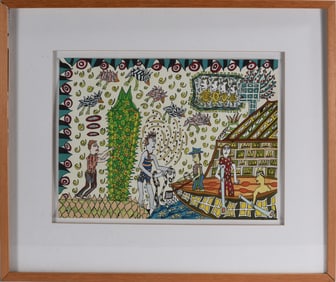 Melissa Polhamus Folk Art Drawing