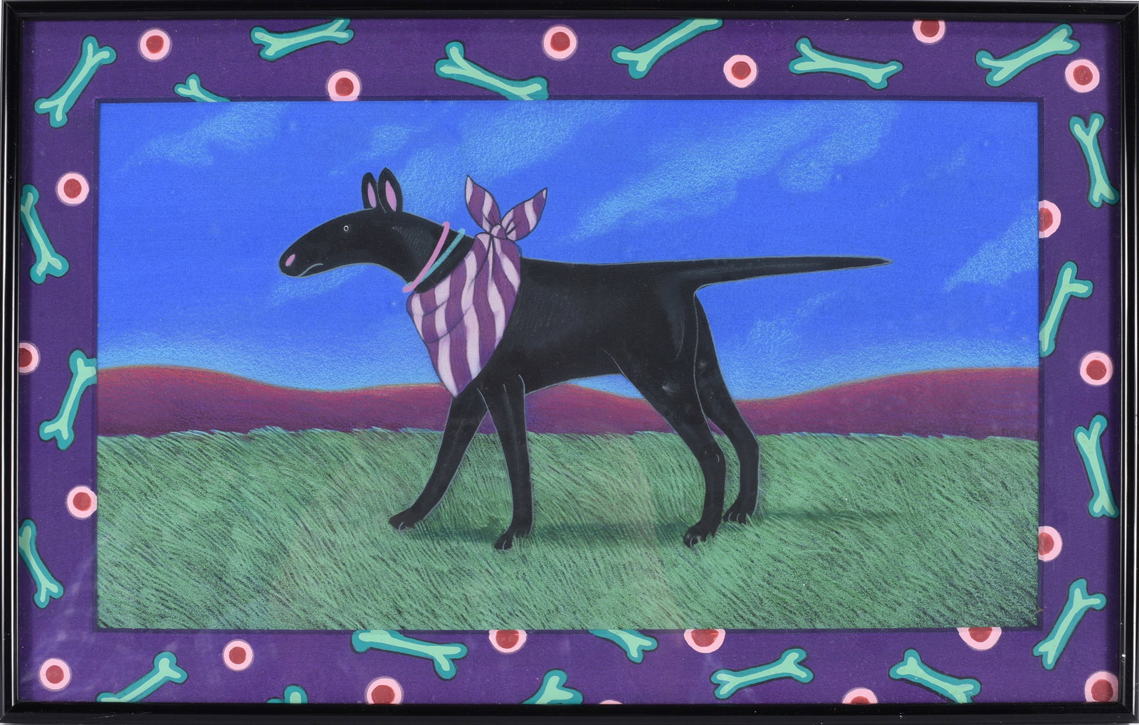 Painting by Celia Flock: Painting by Celia Flock, North Carolina folk artist.