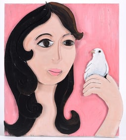 Ab The Flagman Folk Art Sculpture