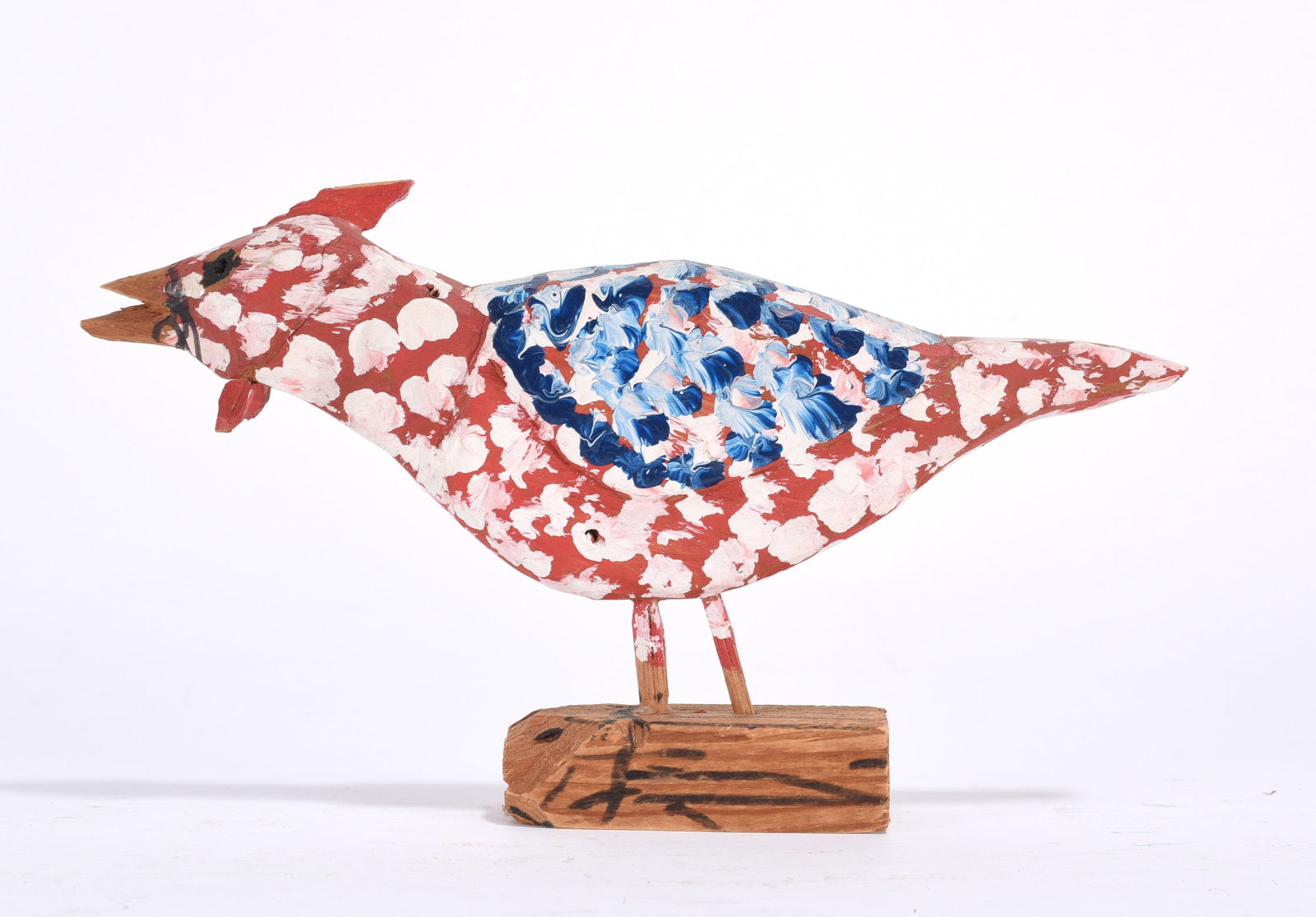 Carl Mackenzie Folk Art Sculpture: Sculpture by Carl Mackenzie (1905-1998) Kentucky born folk artist.