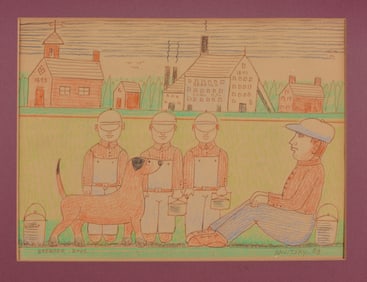 Jack Savitsky Folk Art Drawing