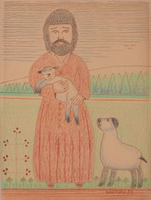 Jack Savitsky Folk Art Drawing