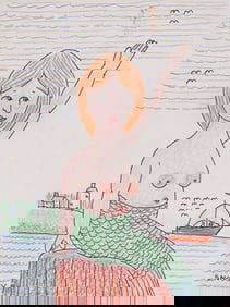 Jack Savitsky Folk Art Drawing