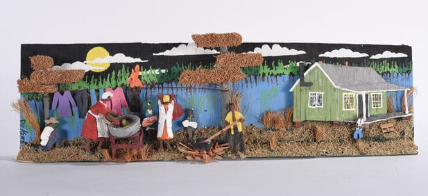 Silas DeKind Folk Art Collage Artwork