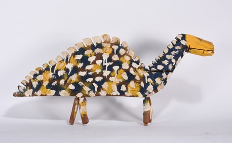 Outsider Art Wooden Dinosaur