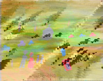 Toby Folk Art Painting