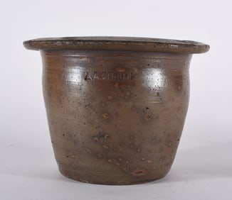 AL Moody Signed Salt Glaze Cream Riser ca. 1890
