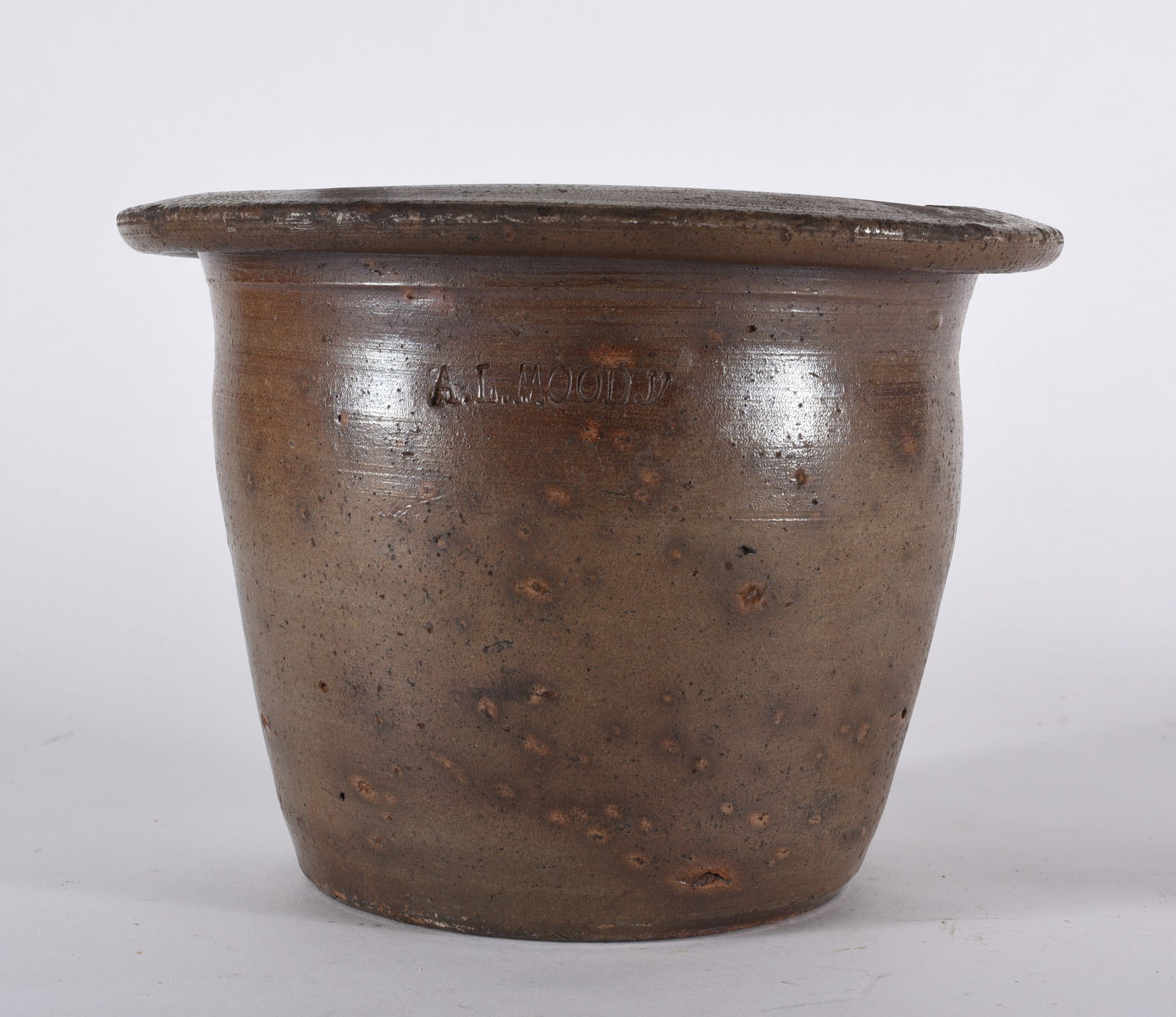 AL Moody Signed Salt Glaze Cream Riser ca. 1890 (1 of 4)