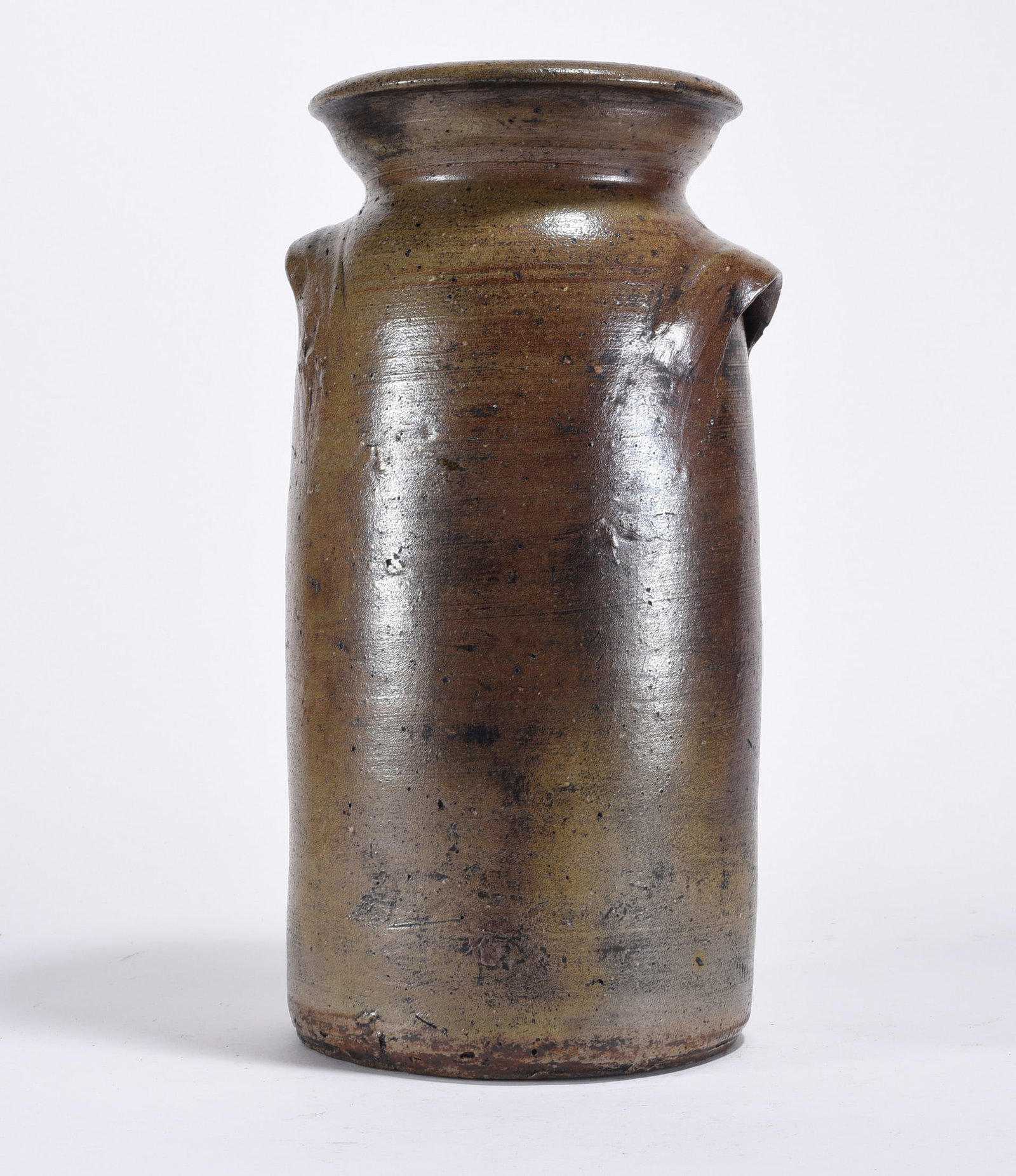 Piedmont North Carolina Salt Glaze Churn ca. 1850: very nice utilitarian salt glaze churn ca. 1850. Randolph County, NC.