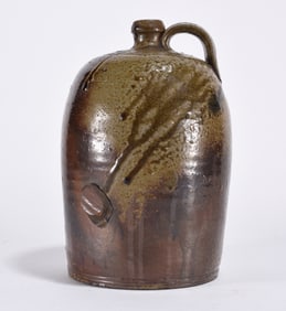 Southern Pottery Jug ca. 1860 w/ great salt drips
