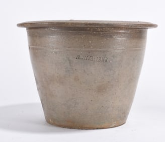 MW Owens Southern Pottery Cream Riser ca. 1860
