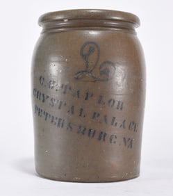 Taylor Signed Blue Decorated Jar