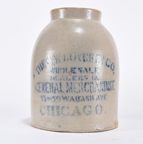 Chicago Blue Lettered Jar