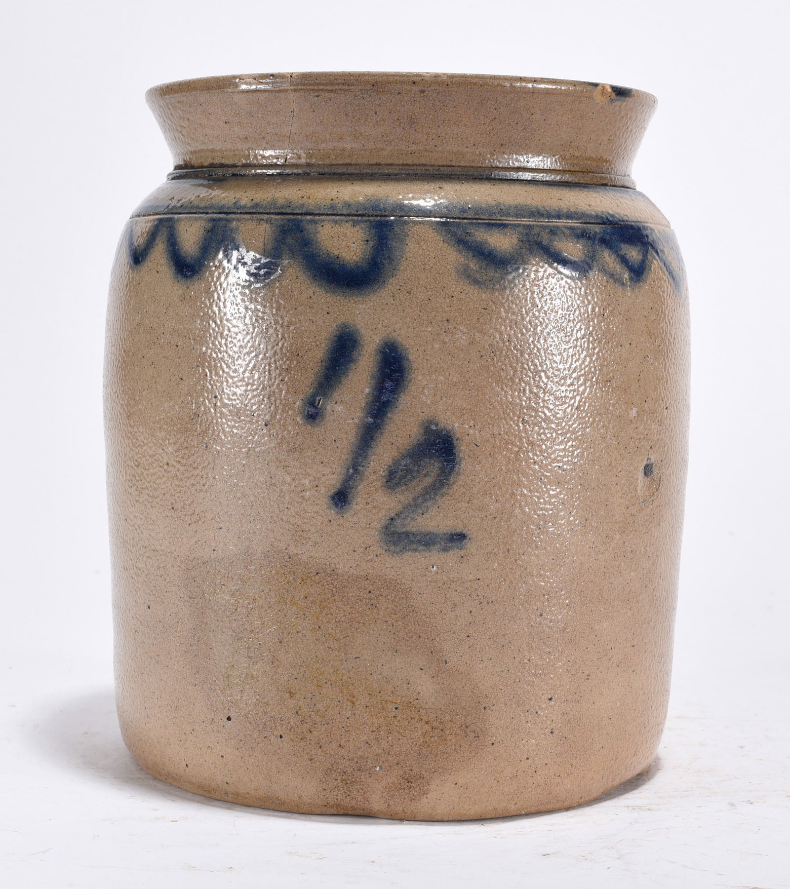 Outstanding New York Blue Decorated Jar (1 of 4)