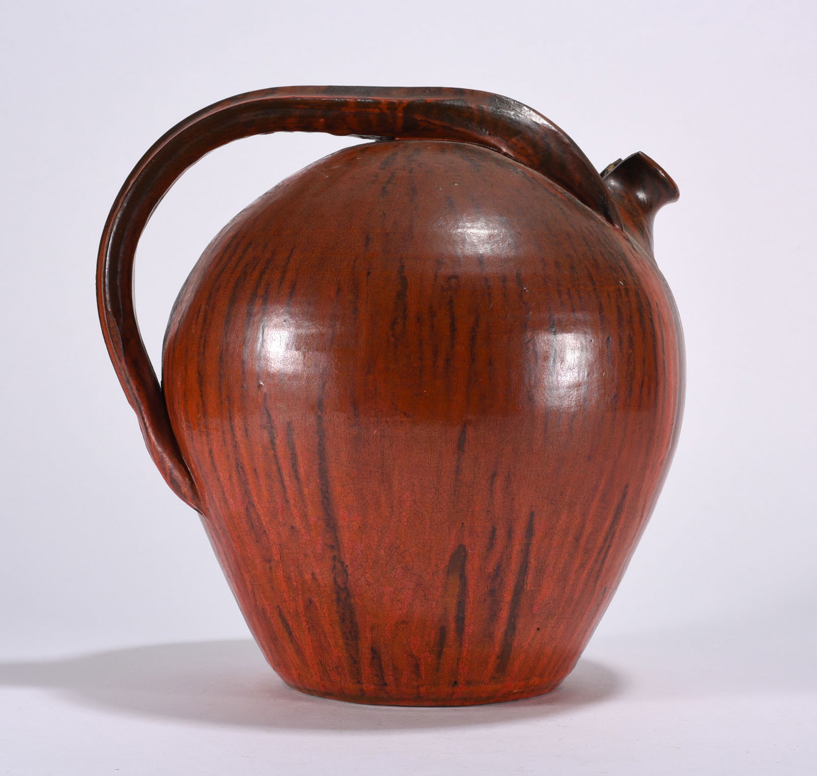 Carolina Craft Chrome Red Pottery Jug (1 of 7)